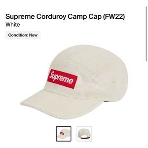 Supreme Corduroy Camp Cap “white”(FW22)
